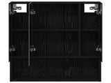 Bathroom Mirror Cabinet with Shelf Black Oak 60 x 14.5 x 70 cm 889184