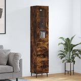 Highboard Smoked Oak 34,5x34x180 cm Engineered Wood 3199254