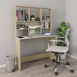 Desk with Shelf Sonoma Oak 110x45x157 cm Engineered Wood 800390