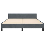 Bed Frame without Mattress Dark Grey Queen Velvet 347607