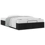 Ottoman Bed Frame without Mattress Black Double Fabric 3310921