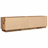 TV Cabinet with LED Lights Old Wood 193.5x41x50 cm 3328442