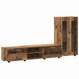 TV Cabinet Set with Shelf FLORIN 3 pcs Old Wood Engineered Wood 3397942