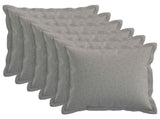 Cushion with Pillow HOUTEN 6 pcs Cloud Grey Faux Linen 934586