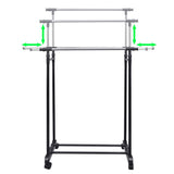 Adjustable Clothes Racks 2 pcs 2 Hanging Rails 270182