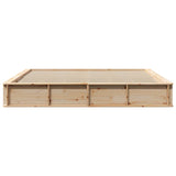 Bed Frame Brown 180 x 200 cm Solid Pine Wood 3385706