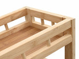 Kitchen Trolley with Wheels Natural 60 x 18 x 97 cm Bamboo 42028298