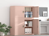 Storage Cabinet 2 pcs Pink 90 x 40 x 160 cm Steel Lockable 3438712