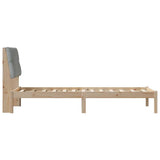 Bed Frame with Upholstered Headboard Brown 75 x 190 cm 878859