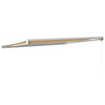 Retractable Awning Yellow and White 4x3 m Fabric and Aluminium 3154533