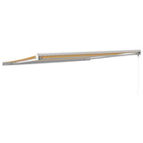 Retractable Awning Yellow and White 4x3 m Fabric and Aluminium 3154533
