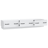 TV Cabinet with Drawer White 147 x 34.5 x 27 cm Engineered Wood 895395