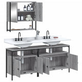 3 Piece Bathroom Furniture Set Grey Sonoma Engineered Wood 3214668