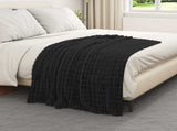 Throw Blankets 6 pcs Black 150 x 130 cm Fleece 42016961