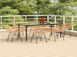 7 Piece Garden Dining Set Poly Rattan 3157849