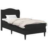 Bed Frame with Headboard Black 90 x 190 cm Velvet 3415276