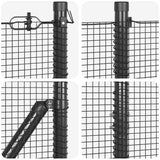 Welded Wire Fence with Concrete Base 10 x 1.6 m 3352534
