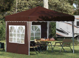 Pop-up Party Tent 195 x 195 x 245 cm Brown Oxford Fabric 42019731