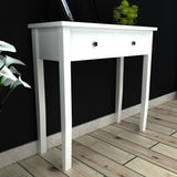 ZNTS Dressing Console Table with Two Drawers White 241145