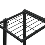 ZNTS Flower Stand with Wheels 94.5x24.5x91.5 cm Black Iron 343121