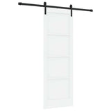 Sliding Door White and Black 73.5 x 211 cm Solid Pine Wood 3333161