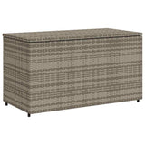 Garden Storage Cabinet Grey 110x55x60.5 cm Poly Rattan 365569