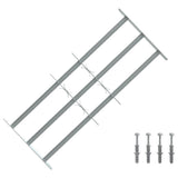 Adjustable Security Grille for Windows with 3 Crossbars 700-1050 mm 141383