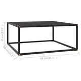 Coffee Table Black Tempered glass, powder-coated steel 322876