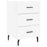 Bedside Cabinet White 40x40x66 cm Engineered Wood 827676