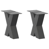 ZNTS Coffee Table Legs X-Shaped 2 pcs Anthracite 30x cm Steel 4012930