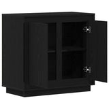 Sideboard Black Oak 80 x 40 x 75 cm Engineered Wood 862133