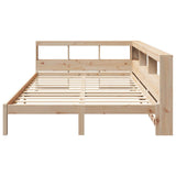 Bookcase Bed without Mattress 140x190 cm Solid Wood Pine 3324329
