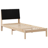 Bed Frame with Headboard Brown 90 x 190 cm Solid Pine Wood 878926