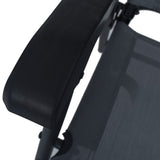 Chair Set of 2 Grey Textilene Medium Foldable Chair 47922