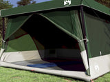 Camping Tent Set Folding 2 pcs Green Taffeta and Fabric 3337176