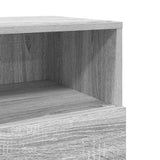 Bedside Cabinet with 2 Drawers Grey Sonoma 36x36x68 cm 858588