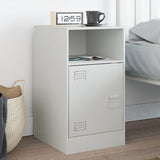 ZNTS Bedside Cabinet White 34.5x39x62 cm Steel 841773