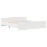 Bed Frame without Mattress White 200x200 cm 3203733