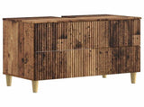 3 Piece Bathroom Cabinet Set ARNHEM Old Wood Engineered Wood 3417772