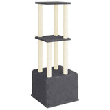 Cat Tree with Sisal Scratching Posts Dark Grey 133.5 cm 172084