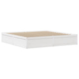 Bed Frame without Mattress White 180x200 cm Super King Solid Wood Pine 3323408