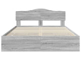 Bed Frame with Drawer Grey Sonoma 120 x 200 cm Engineer Wood 3413024