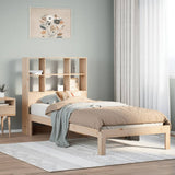 Bookcase Bed without Mattress 90x200cm Solid Wood Pine 3322556