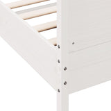 Bed Frame without Mattress White 90x190 cm Single Solid Wood Pine 842571