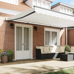 Retractable Awning Manual White 500 x 350 cm Fabric 3331537