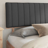 Bed Frame with Upholstered Headboard Dark Grey 200 x 200 cm 3398095