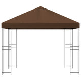 Gazebo 3 x 3 m Brown Polyester and Steel 190 gsm 900336