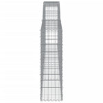 Arched Gabion Baskets 9 pcs 400x30x100/120 cm Galvanised Iron 3146873
