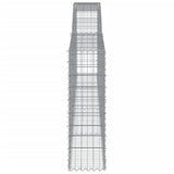 Arched Gabion Baskets 9 pcs 400x30x100/120 cm Galvanised Iron 3146873
