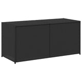 Garden Storage Box Black 283L Poly Rattan 365312